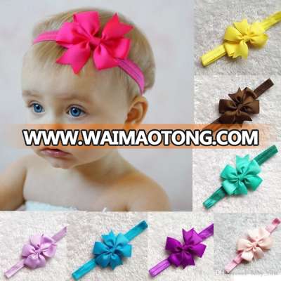 Cute Hairpins Baby Ribbon Hair Bows with Clip or Elastic for Girls